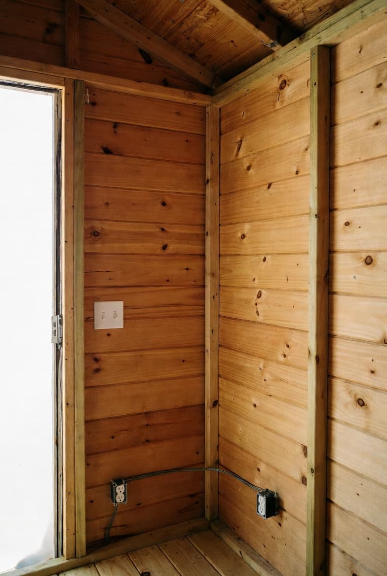 Shed powered by solar