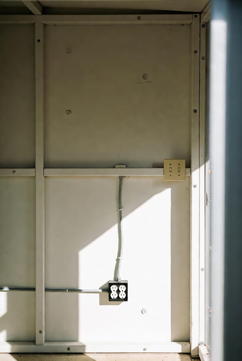 Shed with solar setup