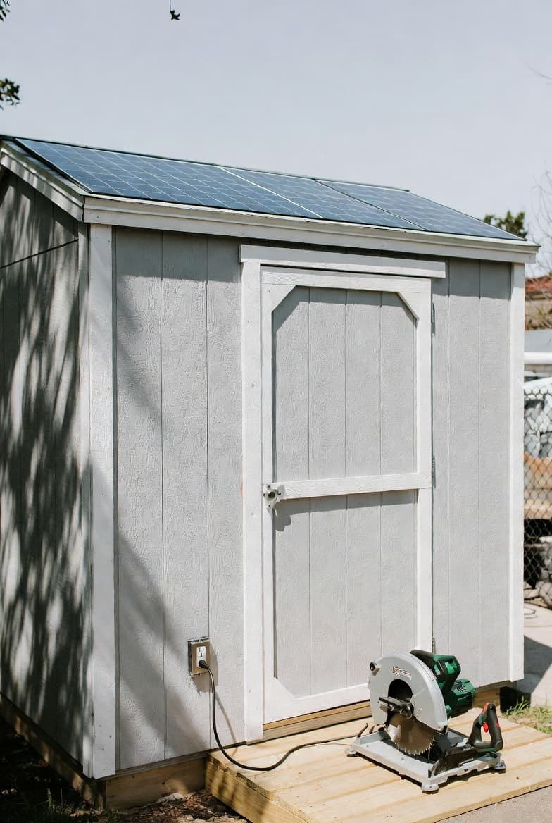 Off-grid shed power